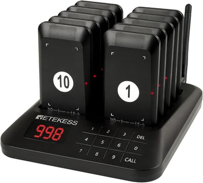 Oproepsysteem Restaurant - Pager Systeem - Efficiënte Service - 400 Meter Bereik - 22x18.5x10.3cm