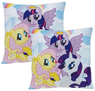 Kussentje My Little Pony thema - 2x - 35 x 35 cm - sierkussen - bankkussen - kinderkamer kussens - kinderen