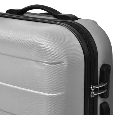 vidaXL - 3-delige - Kofferset - hard - 45,5/55/66 - cm - zilverkleurig