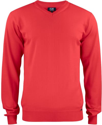 Cutter & Buck Everett V-neck Heren 355430 - Rood - S