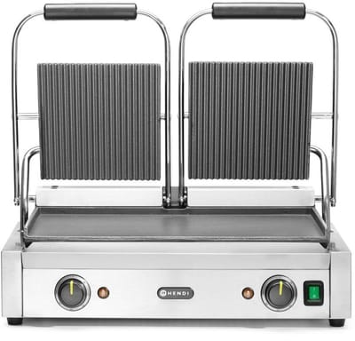Dubbele Contactgrill Professioneel met Gietijzeren Platen