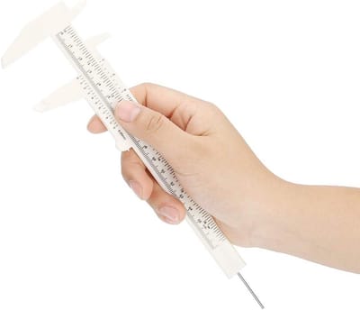 Wenkbrauw Liniaal - Gouden Verhouding Liniaal - Wenkbrauwen Vormgeven - Nauwkeurige Meting - 0-15.5cm - Zilver