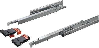 1 paar Salice Futura volledig uittrekbare geleiders UV5-30-K3D-L250-SC, lengte 250 mm, met Smove-demping en 3D-verstelling tot 30 kg