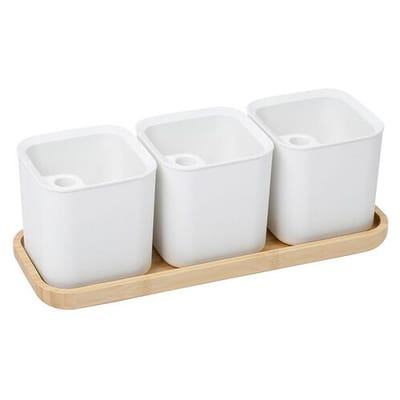 Orthex Eden gerecyclede kruidenpot, set - Wit