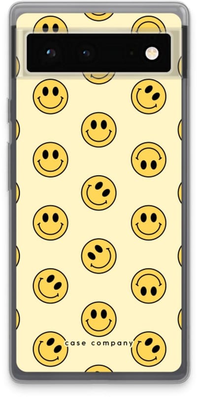 Case Company® - Hoesje geschikt voor Google Pixel 6 hoesje - Smiley N°2 - Soft Cover Telefoonhoesje - Bescherming aan alle Kanten en Schermrand