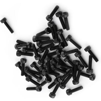 M3 Zwarte Zeskantkop Schroefbout Set (M3*12mm,Volledig Geschroefd,50 stuks)