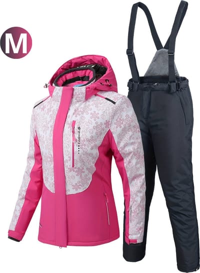 Bovista Skipak - SkiBroek - Wintersport - Skijas - Ski Suit - Dames - 2-Delig - Roze - Maat M