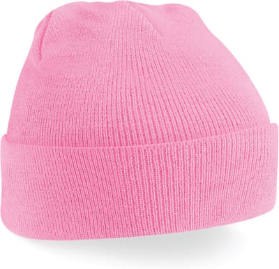 Gebreide muts polyester lichtroze