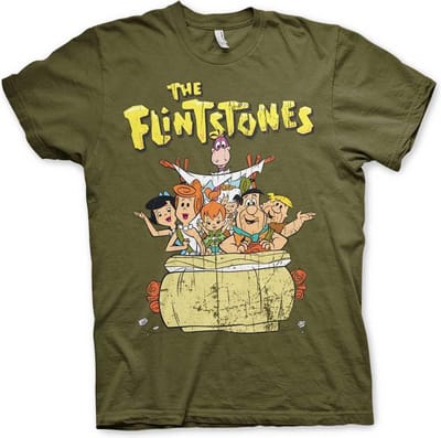 The Flintstones Heren Tshirt -S- The Flintstones Groen