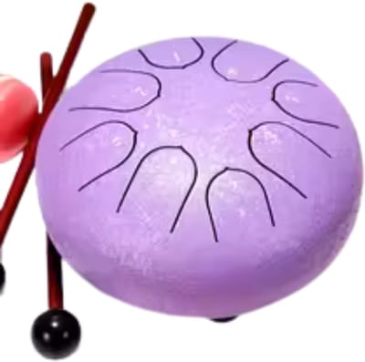 Livano Handpan - Tongue Drum - Steel - Regen - Klankschaal - Paars