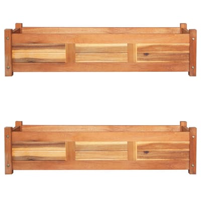 vidaXL - Plantenbakken - verhoogd - 2 - st - 100x30x25 - cm - acaciahout