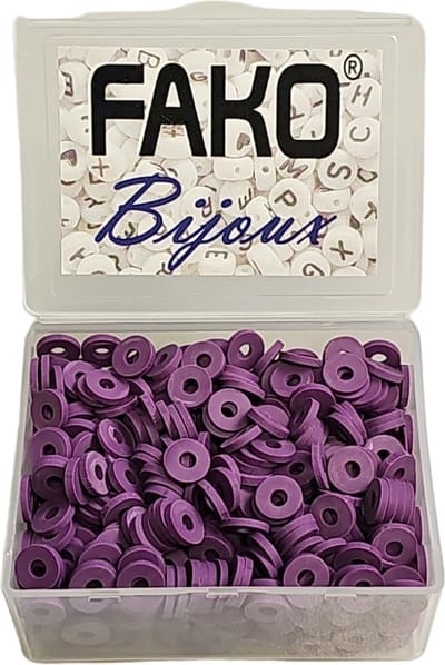 Fako Bijoux - Katsuki Disc Kralen Box - Polymeer Kralen - Surf Kralen - Kleikralen - 6mm - 700 Stuks - Donkerpaars