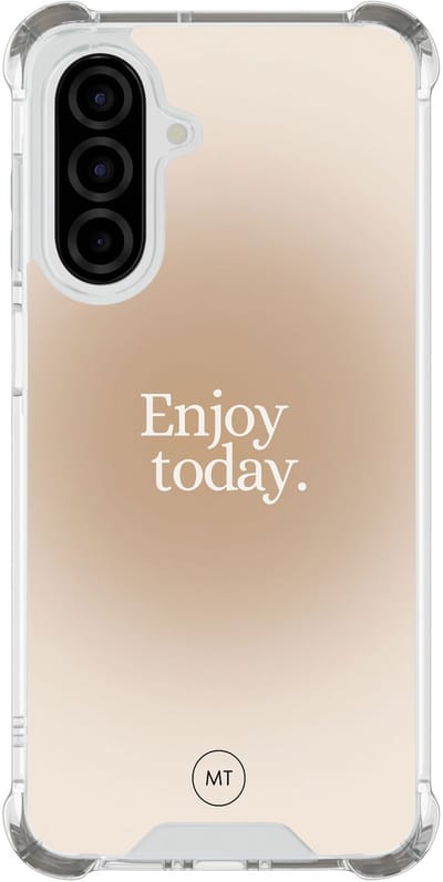Hoesje (shockproof) geschikt voor Samsung Galaxy A26 - Enjoy today - Extra sterke case - TPU/polycarbonaat - Natuur - Beige, Groen, Transparant