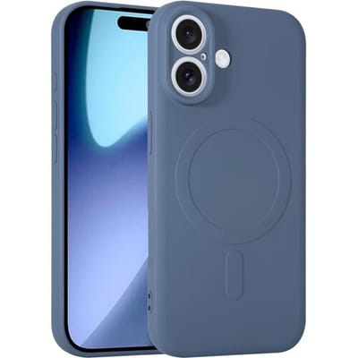 ShieldCase siliconen Magneet back cover geschikt voor iPhone 17 (grijs) – zacht hoesje met premium bescherming, perfecte pasvorm en stijlvol design