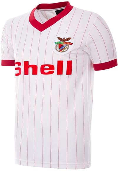COPA - SL Benfica Uitshirt 1985/86 Retro Voetbalshirt - Heren - Wit - XS