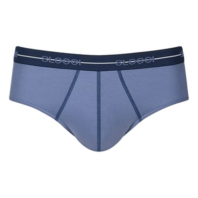 Sloggi Start Midi 2-Pack Slip - Heren - Katoen/Elastaan - Regular Waist - Elastische Band - Blauw/Multi - Maat M