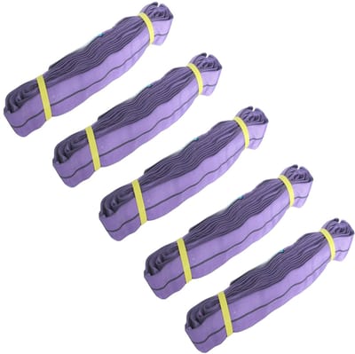 5x Rundschlinge 1000kg 1 to lila 4m Umfang Hebeband Hebeschlinge Kran Hebegurt