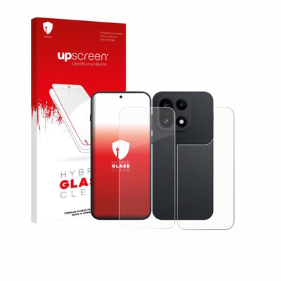upscreen - Screenprotector voor OnePlus 15 (Voor+Achter) - Folie Beschermfolie Beschermglas transparant