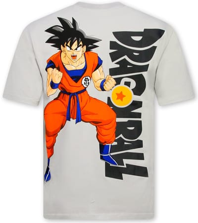 Heren Tshirts Dragon Ball - Tshirts Heren Grappig - Oversized T shirt Heren -1965- Grijs