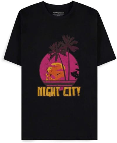 Cyberpunk 2077 - Welcome to Night City Unisex Tshirt - S - Zwart