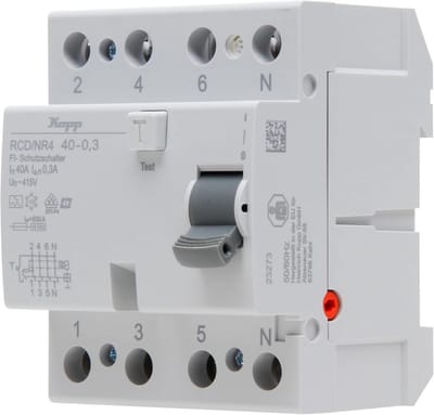 Aardlekschakelaar RCD 40 A 300 mA 4-polig Installatiemateriaal