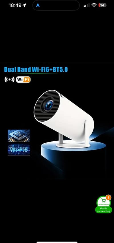 HY300 Projector - 4K Ultra HD Draadloze Beamer voor een Onvergetelijke Kijkervaring