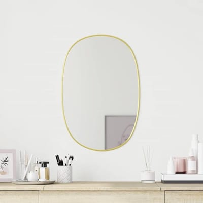 Wandspiegel - Decoratiespiegel Ophangen - Interieur Verfraaien - PVC Frame - 50 x 35 cm - Goud