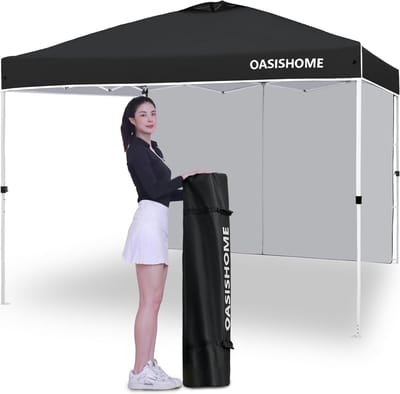 Pop-up Feesttent 3x3 meter met Zijwand - Waterdicht en UV-Beschermend Partytent Paviljoen