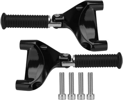 CNC Aluminium Achterste Voetsteunen voor Motorfiets, Geschikt voor 883 1200 XL Sportster 04-13, Zwart, Comfort en Stijl voor Passagiers
