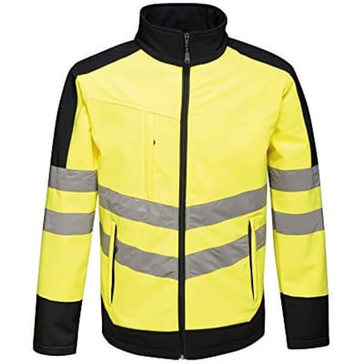 Regatta Unisex Hi Vis Pro Reflective Softshell Work Jacket (Geel/Zwaar)