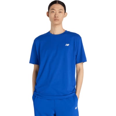 New Balance Sport Essentials T-shirts Heren - Blauw - Maat S - Katoen Jersey
