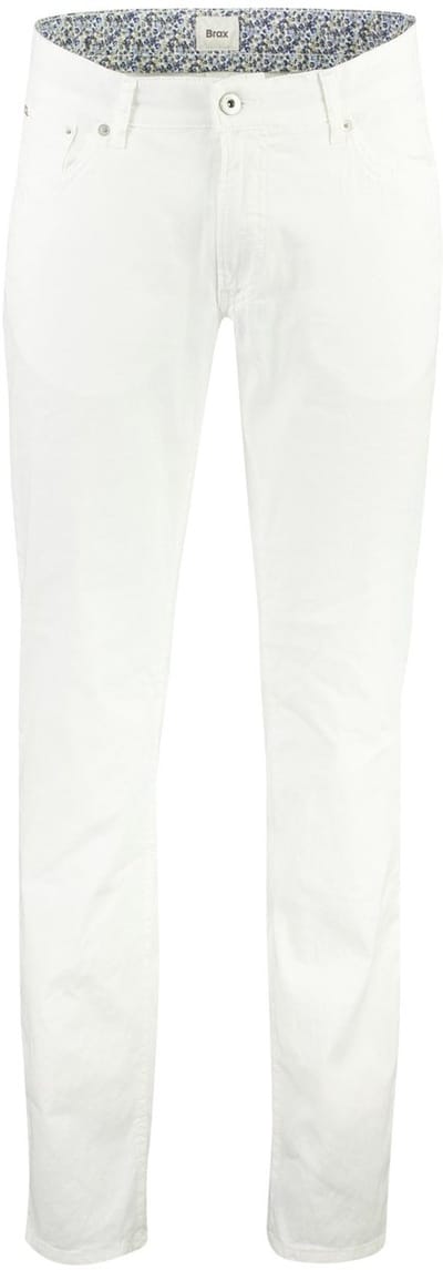 Broek Brax Chuck wit linnen slim