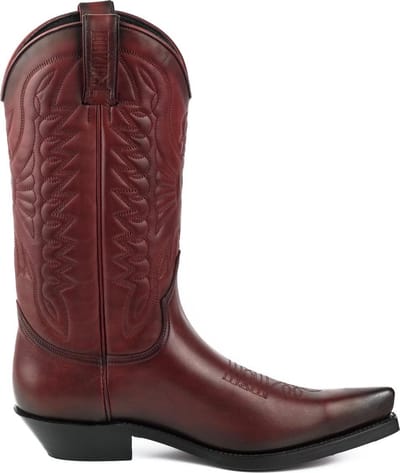 Mayura Boots 1920 Bordeaux / Spitse Cowboy Western Line Dance Dames Laarzen Heren Schuine Hak Echt Leer Maat EU 37