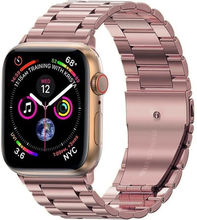 Horloge Band Geschikt Voor Apple Watch 1-8 / SE (38/40/41 mm) Roestvrij Staal Schakels - Rose Goud