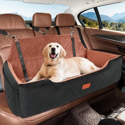 Grote hondenautostoel voor 2 middelgrote honden - wasbaar en multifunctioneel