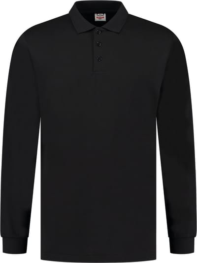 Tricorp 201019 Poloshirt Jersey Lange Mouw - Zwart - XL