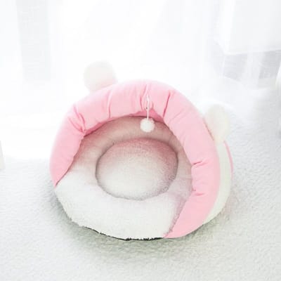 Nid pour chat avec oreilles de lapin pouvant être utilisé en toutes saisons Un ensemble complet de lits pour chats Chenils fermés Fournitures pour animaux de compagnie S (36 * 36 * 22) gray