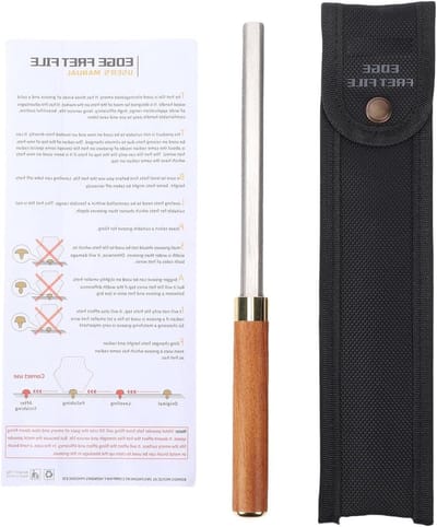 Gitaarfretvijl - Instrumentonderhoud - Fret Nivelleren - Diamantgrit Staal - 22.6 cm - Houtkleur