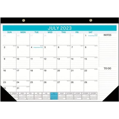2023 Bureaukalender, Juli 2023 December 2024, 18 Maanden, 17 X 12 Inch Grote Bureaukalender/Wandkalender Pack of 1 black