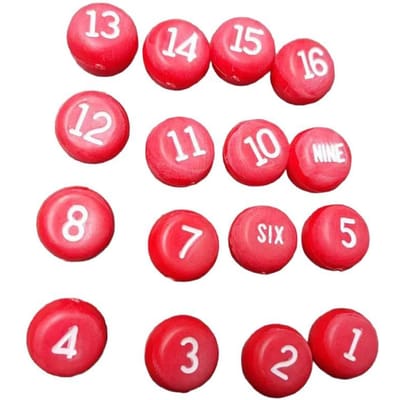 Biljart Rode Genummerde Tally Ballen Duurzaam Pp Dobbelstenen Poolhal Entertainment Accessoire Voor Fles Nummer Spel