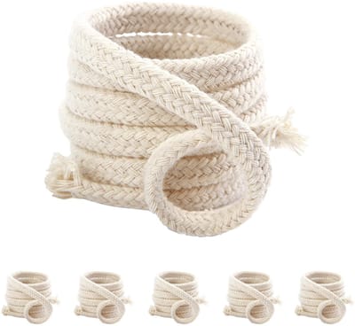 Dailygoods- Lonten 5 meter Ø 8 mm - Reservelont - Olielampen - Tuinfakkels - Bamboefakkels - Gemakkelijk aan te passen - Lampenlont