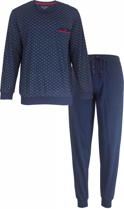 Paul Hopkins Heren Pyjama - 100% Katoen - Donker Blauw - Maat XXL