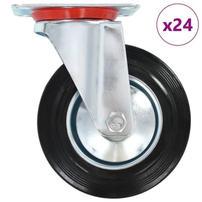 vidaXL - 24 - st - Zwenkwielen - 160 - mm