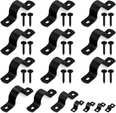 30 Stuks 25mm Pipe Tie Clamp - Zwart Stalen Klemmen voor Buizen, Kabels en Beugels, Geschikt voor Zware Toepassingen en Bevestiging