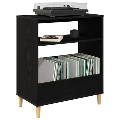vidaXL - Platen - speler - standaard - Zwart - eiken - 71 - x - 39,5 - x - 83 - cm