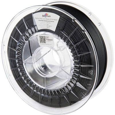 Spectrum Filaments 80741 PA6 Low Warp GF30 Filament PA6-GF Glasvezelversterkt, Hittebestendig, Chemisch bestendig, Mat 1.75 mm 1000 g Zwart 1 stuk(s)