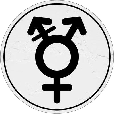 Genderneutrale WC bordje | Forex Re materiaal | 10 cm