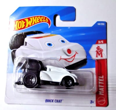 HOT WHEELS QUICK CHAT WHITE 49/250 HW MATTEL 3/5 1:64 SHORT CARD 2026