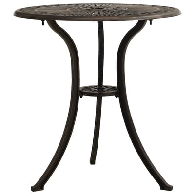 vidaXL - Tuintafel - 62x62x65 - cm - gietaluminium - bronskleurig