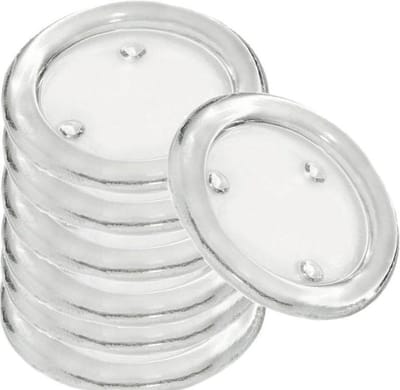 Ronde kaarsenhouder/kaars onderzetter - 8x - glas - 11 cm - voor stompkaarsen tot Dia 8 cm